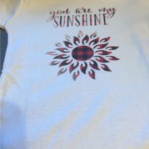 You Are My Sunshine Kids T-Shirt - White and Red
